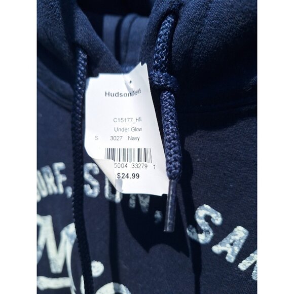 Gildan Surf,Sun,Sand Miami Florida Hoodie Sweatshirt Men S Blue Heavy Blend Tag - Picture 4 of 6